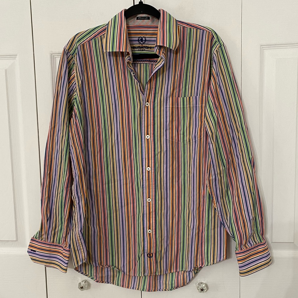 Bugatchi Uomo | Striped Button Down Top M - image 2